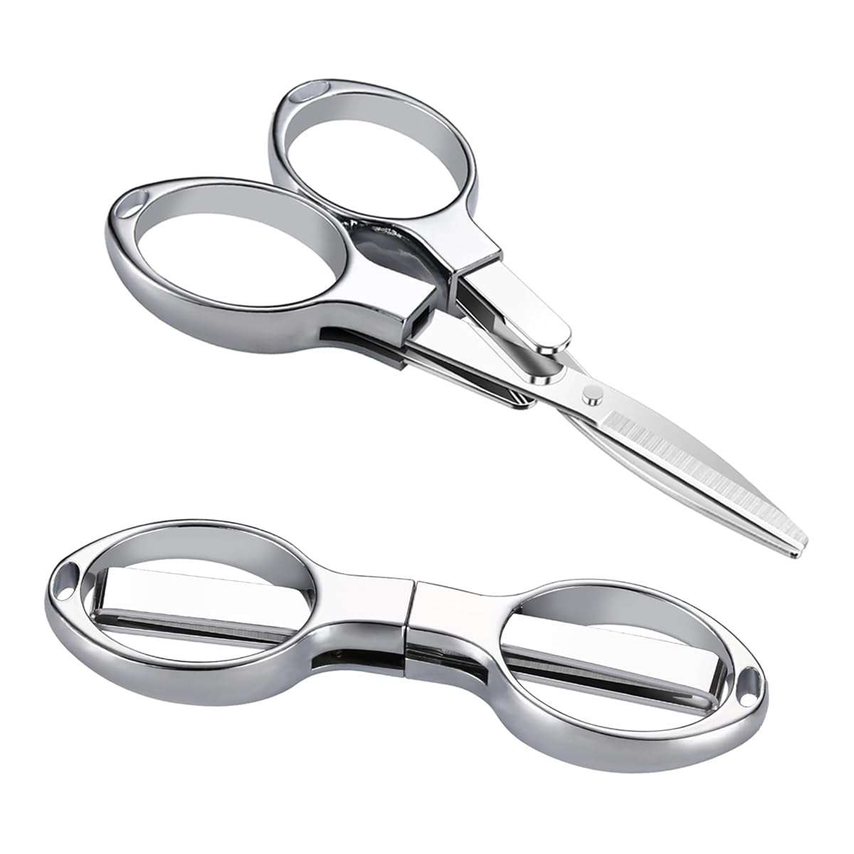HASTHIP 2pcs Folding Scissors, Safe Portable Travel Mini Scissors, Stainless Steel Retractable Small Scissors for Home Office Outdoors HASTHIP 2pcs Folding Scissors, Safe Portable Travel Mini Scissors, Stainless Steel Retractable Small Scissors for Home Office Outdoors